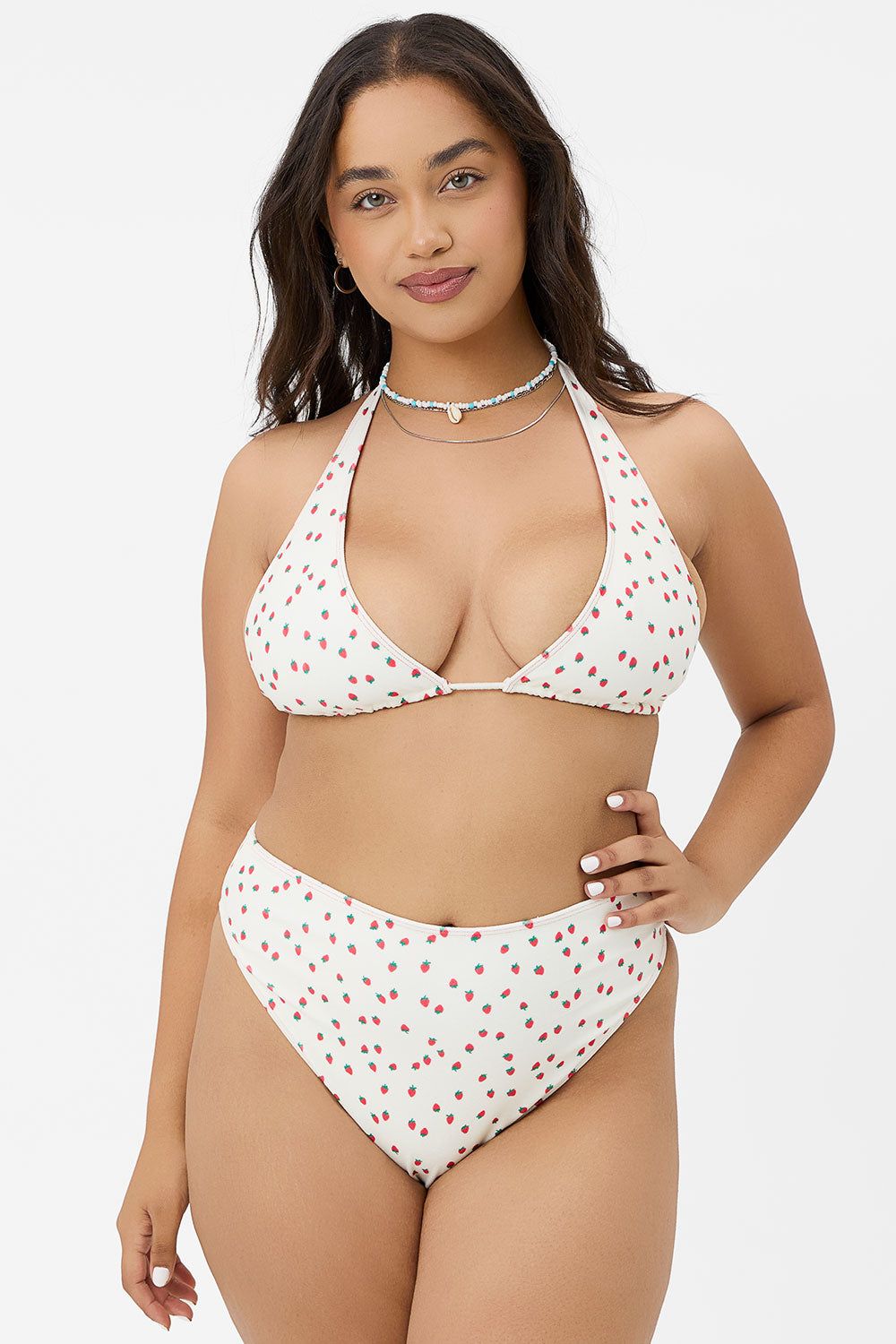 x GIGI HADID Harlow Terry Halter Bikini Top - Strawberry Cream sold by Frankie's Bikinis product image thumbnail 2