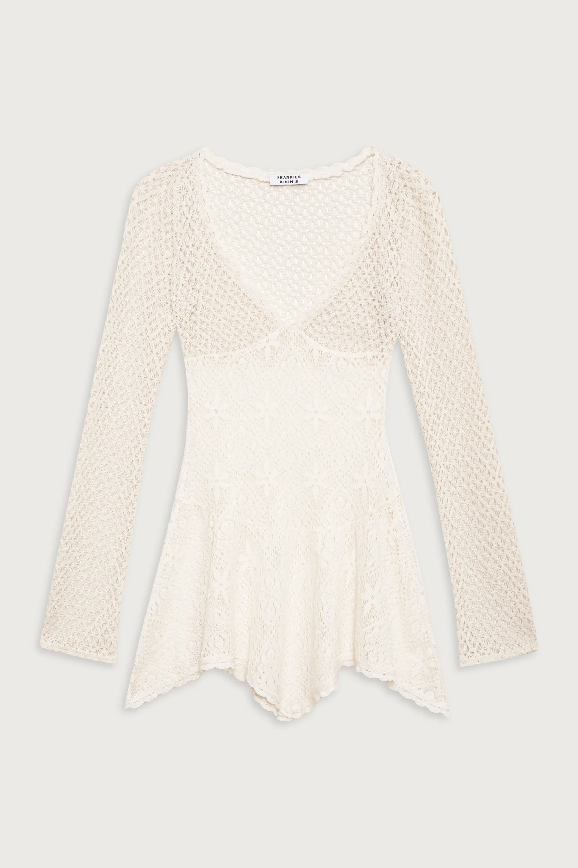 Belle Crochet Mini Dress - White sold by Frankie's Bikinis product image thumbnail 2