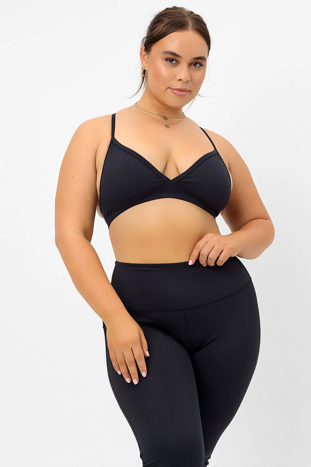 Billie Racerback Sports Bra - Black sold by Frankie's Bikinis product image thumbnail 3