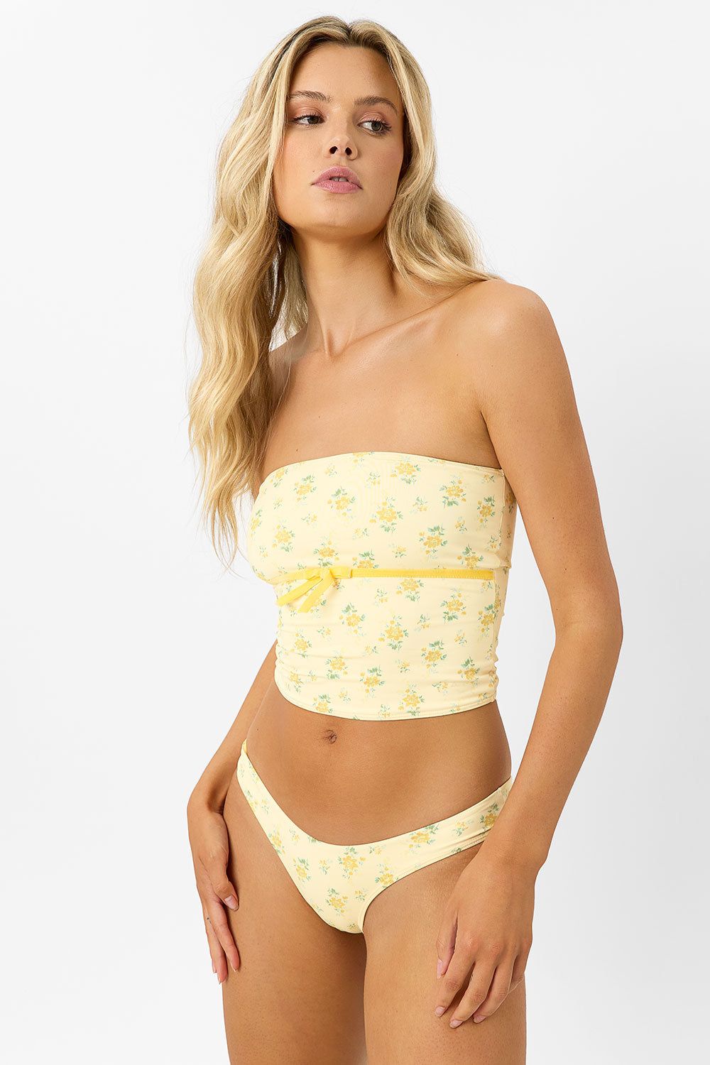 x GIGI HADID Katarina Floral Cheeky Bikini Bottom - Honeysuckle sold by Frankie's Bikinis product image thumbnail 4