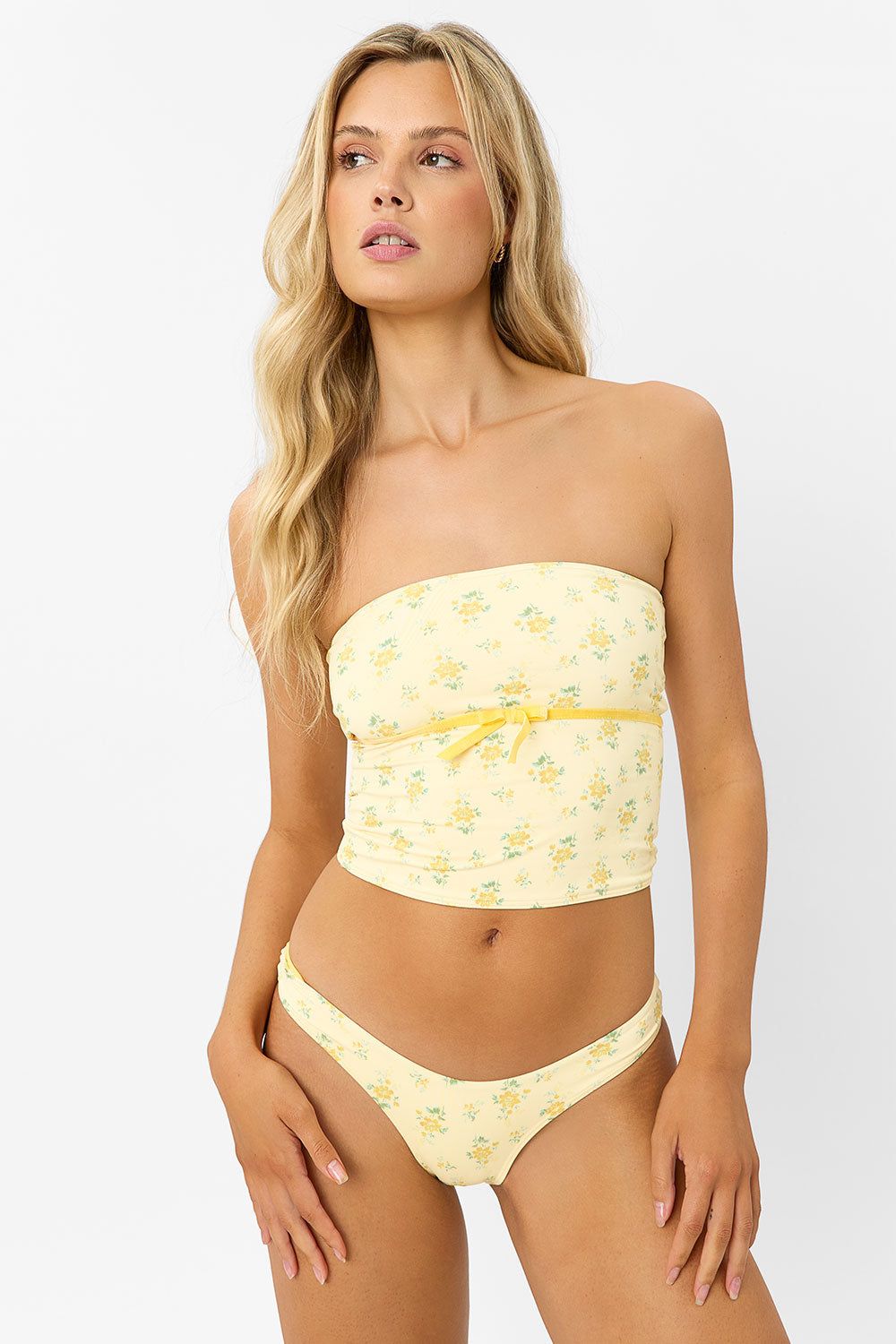 x GIGI HADID Katarina Floral Cheeky Bikini Bottom - Honeysuckle sold by Frankie's Bikinis product image thumbnail 5