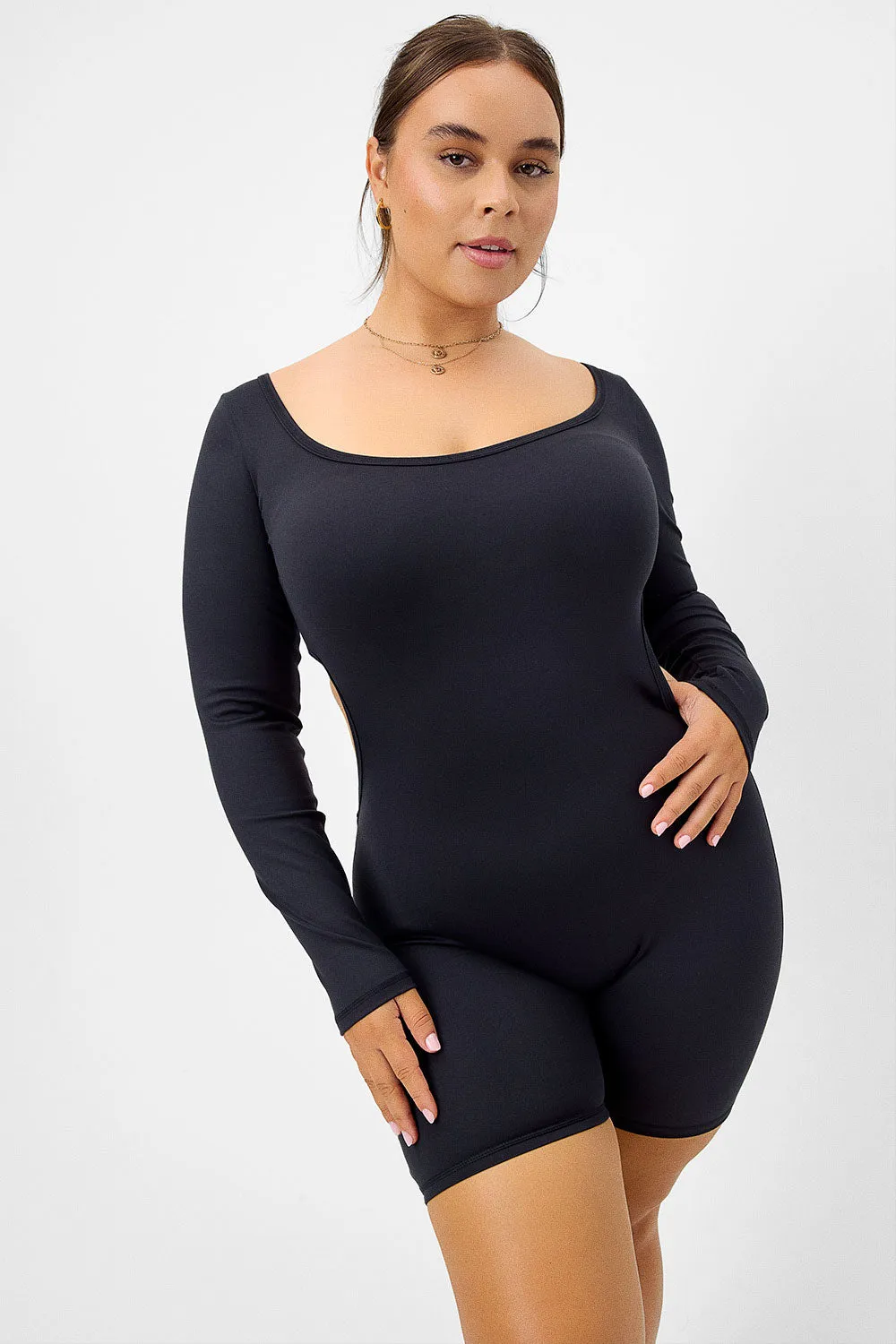 Felix Long Sleeve Bodysuit - Black sold by Frankie's Bikinis product image thumbnail 3