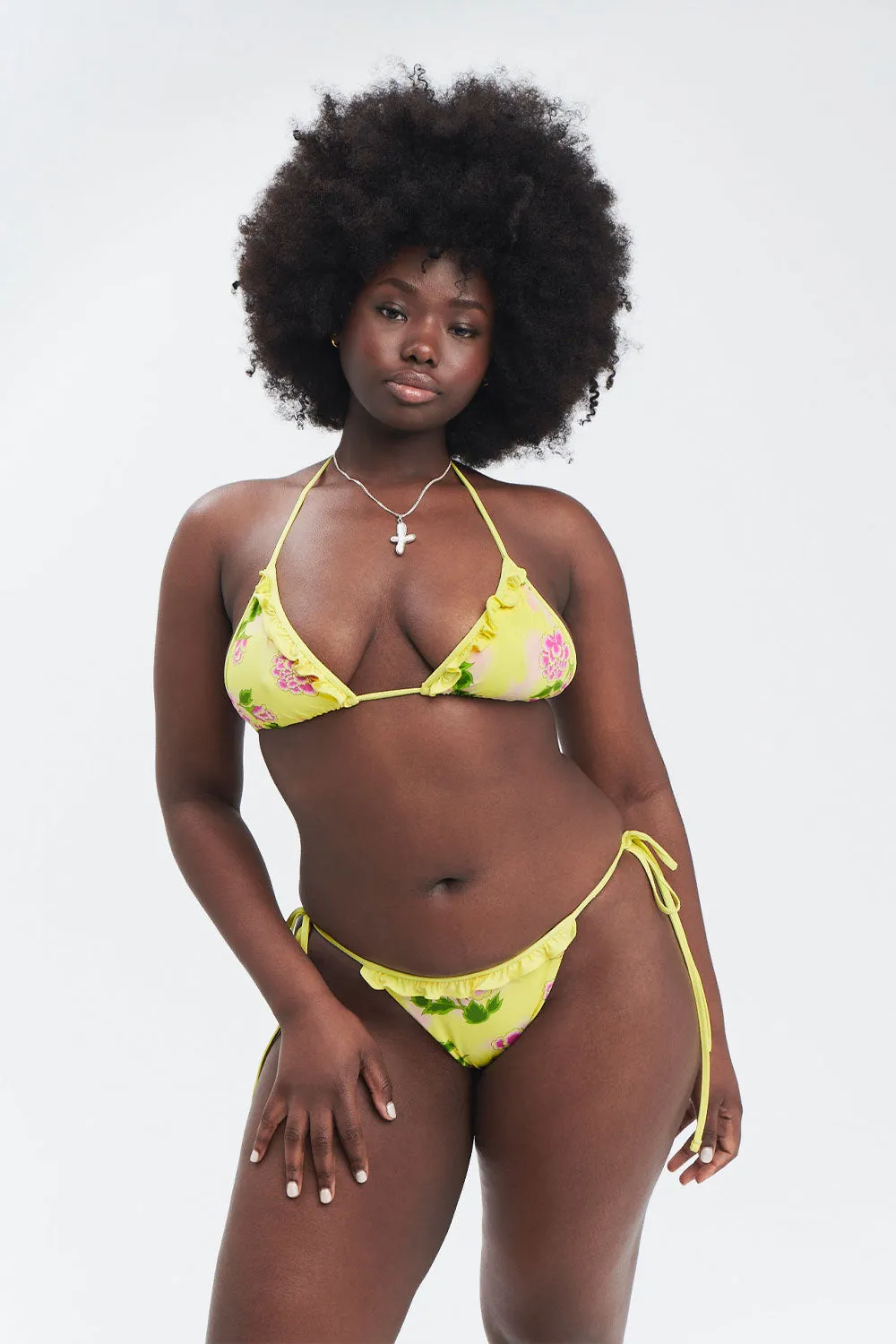 Camilla Floral String Bikini Bottom - Mojito sold by Frankie's Bikinis product image thumbnail 5