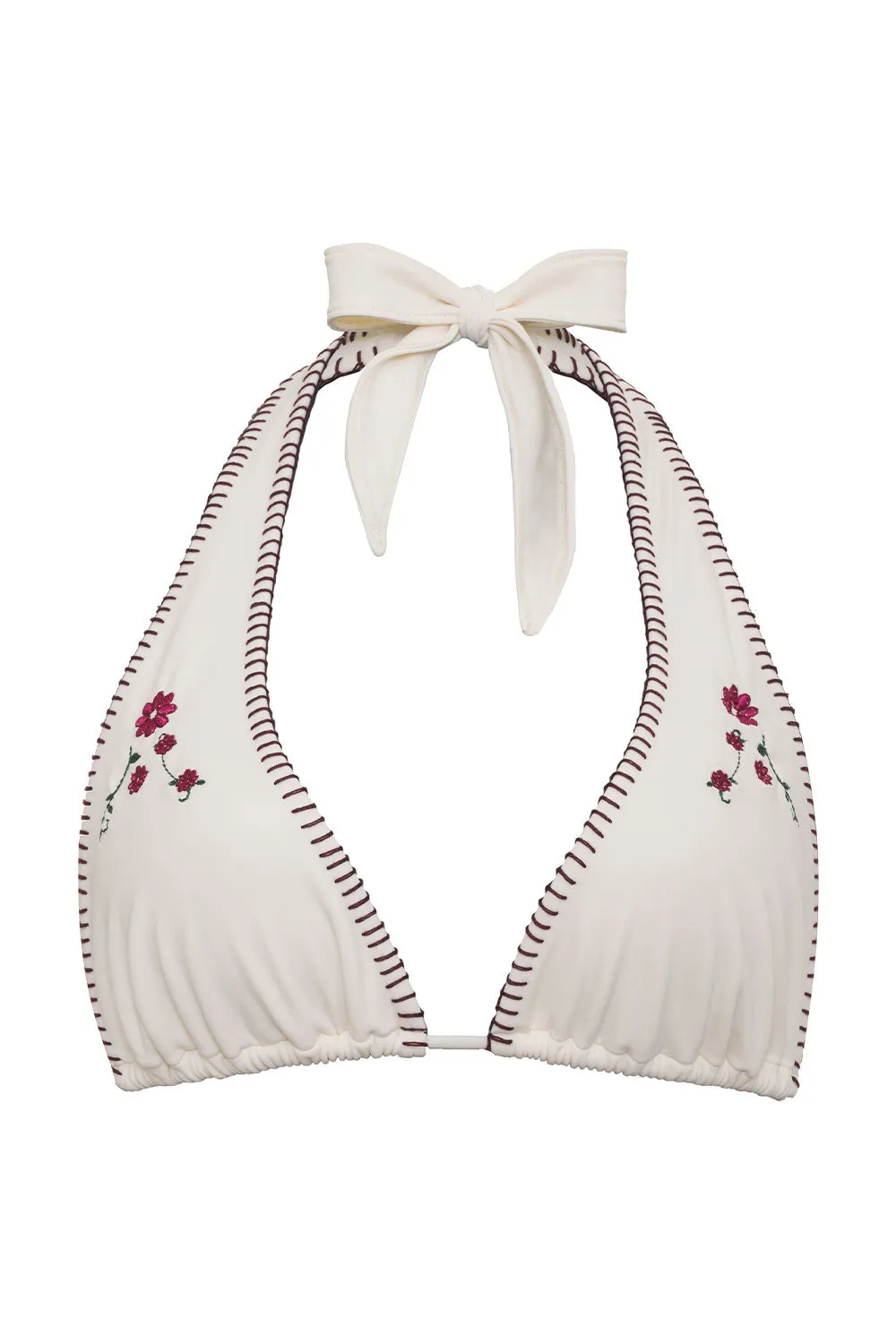 Diana Embroidered Halter Bikini Top - Sea Fairy sold by Frankie's Bikinis product image thumbnail 5