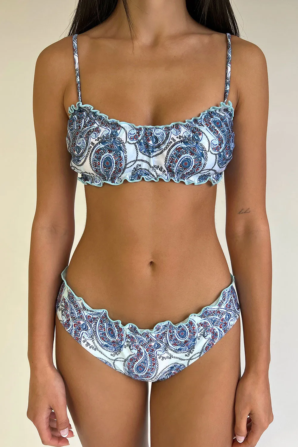 Maria Shine Full Coverage Bottom - Paradiso Paisley sold by Frankie's Bikinis