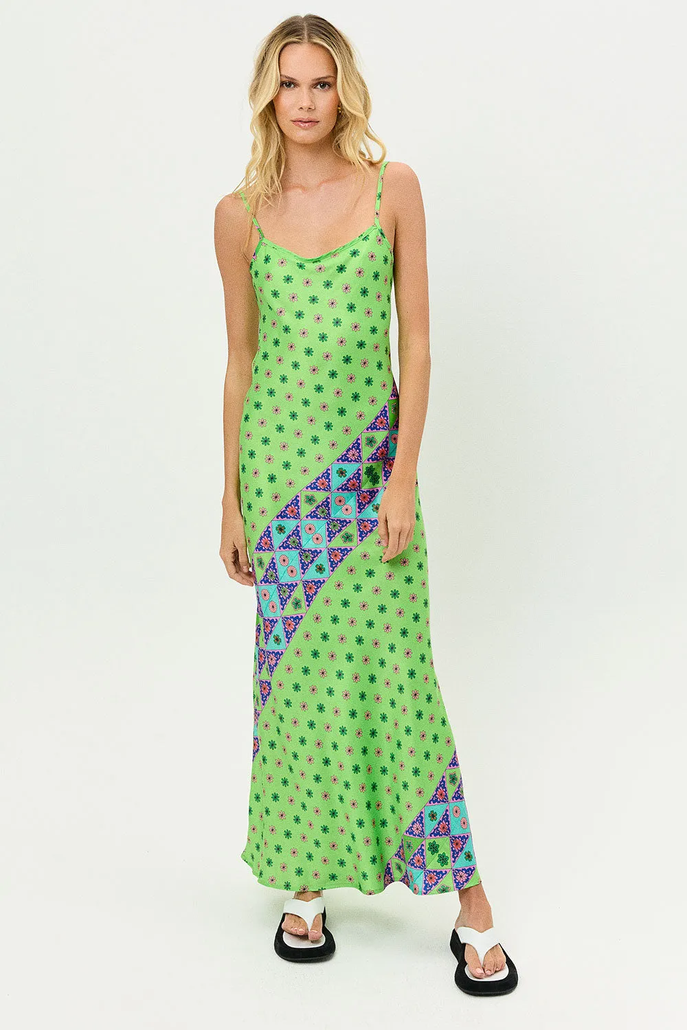 Isabel Satin Floral Dress - Versailles sold by Frankie's Bikinis product image thumbnail 4