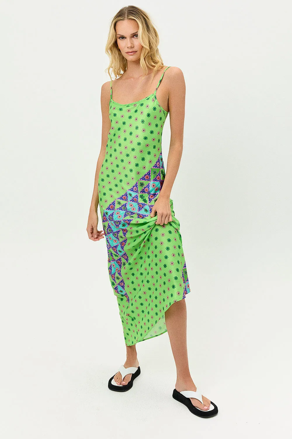 Isabel Satin Floral Dress - Versailles sold by Frankie's Bikinis product image thumbnail 3