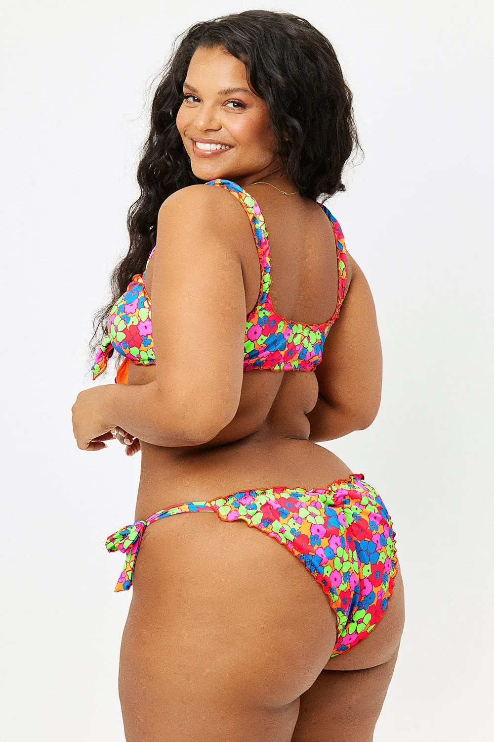 Colby Ruched Bikini Bottom - Groovy sold by Frankie's Bikinis product image thumbnail 2