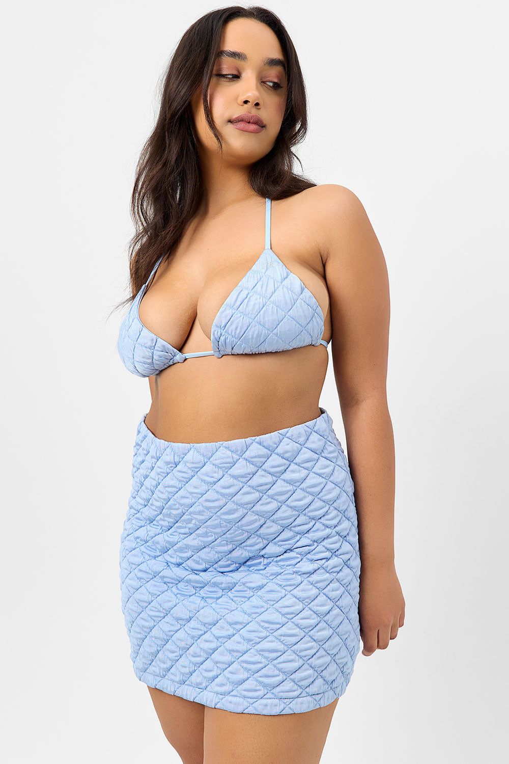 Windward Mini Skirt - Baby Blue - Extended sold by Frankie's Bikinis
