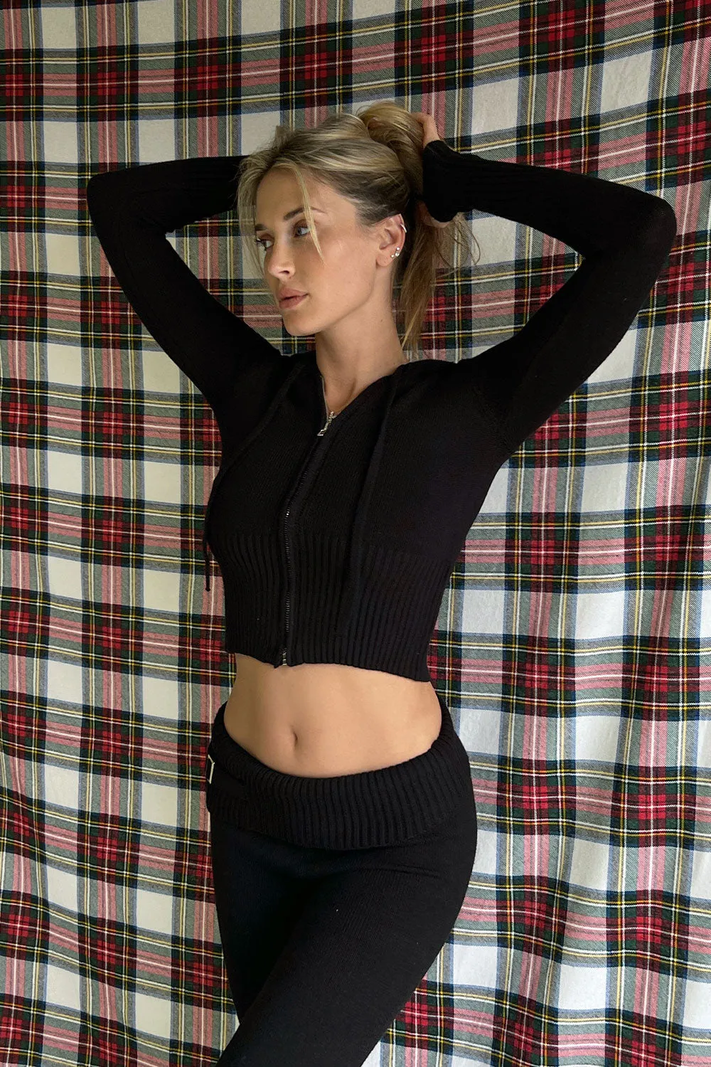 Fleur Cloud Knit Low Rise Pant - Black sold by Frankie's Bikinis product image thumbnail 5