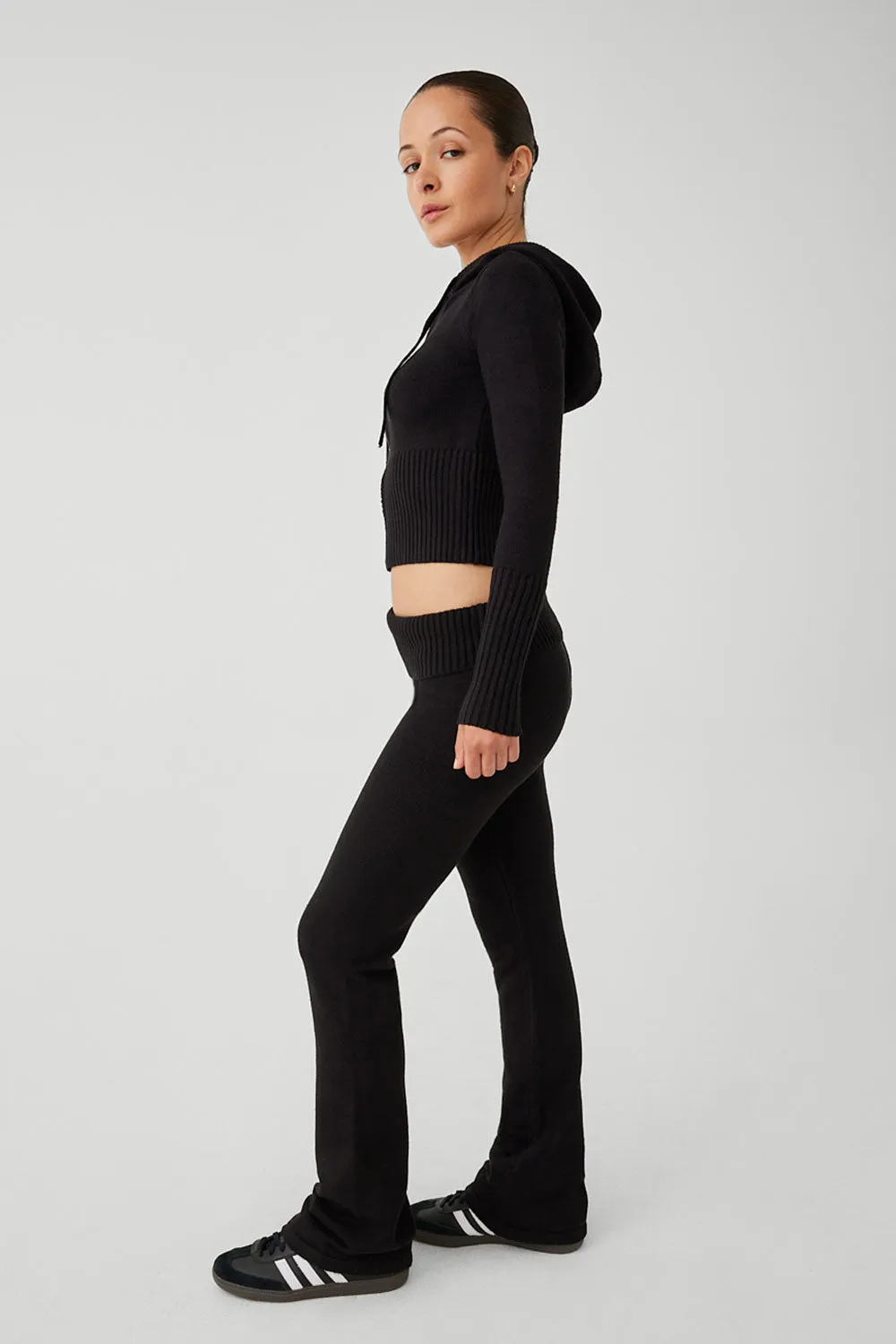 Fleur Cloud Knit Low Rise Pant - Black sold by Frankie's Bikinis