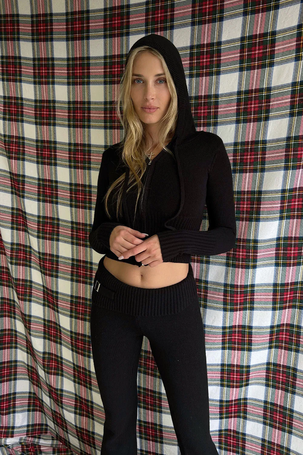 Fleur Cloud Knit Low Rise Pant - Black sold by Frankie's Bikinis product image thumbnail 3