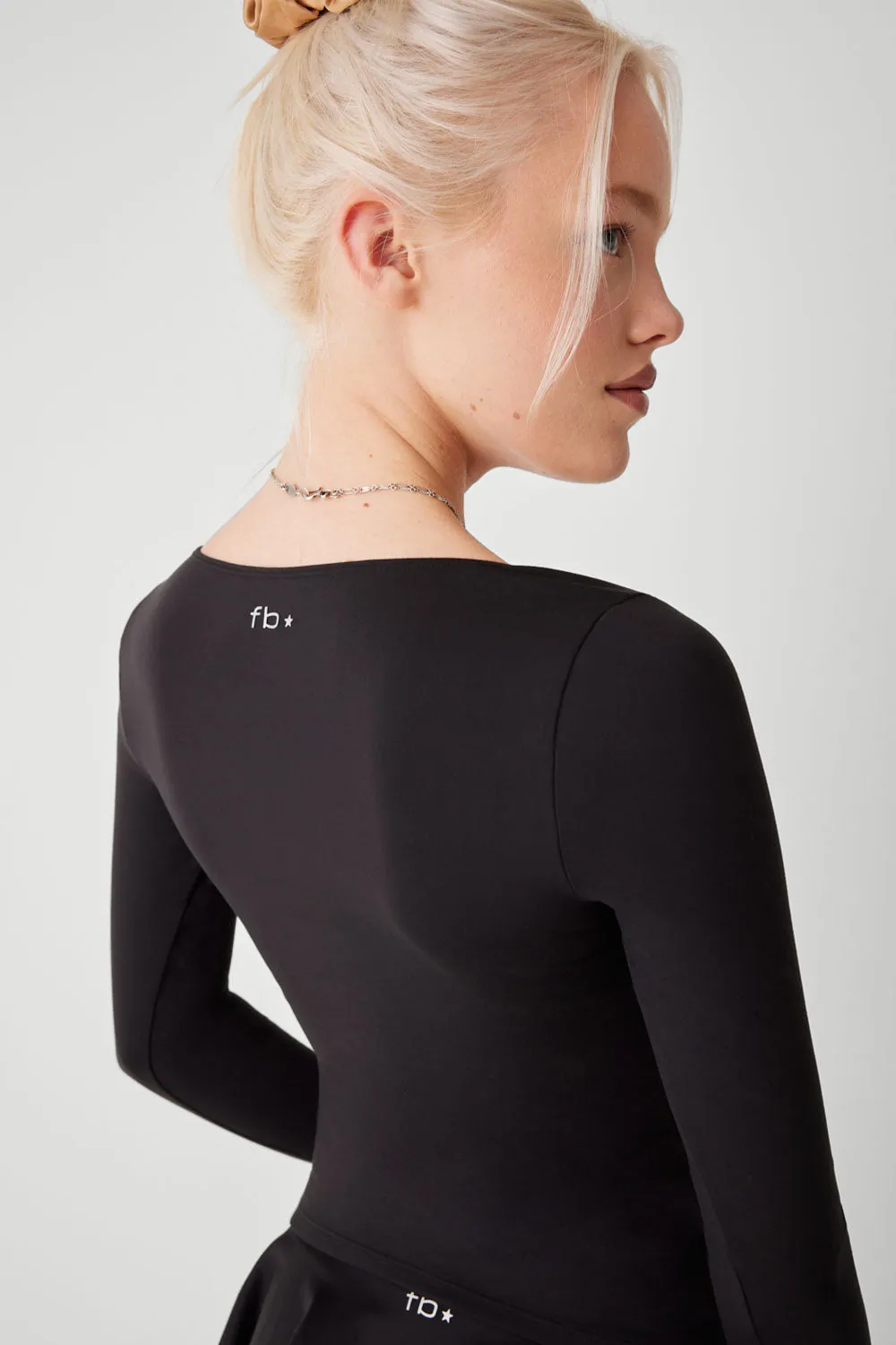Demi Long Sleeve Top - Black sold by Frankie's Bikinis product image thumbnail 4