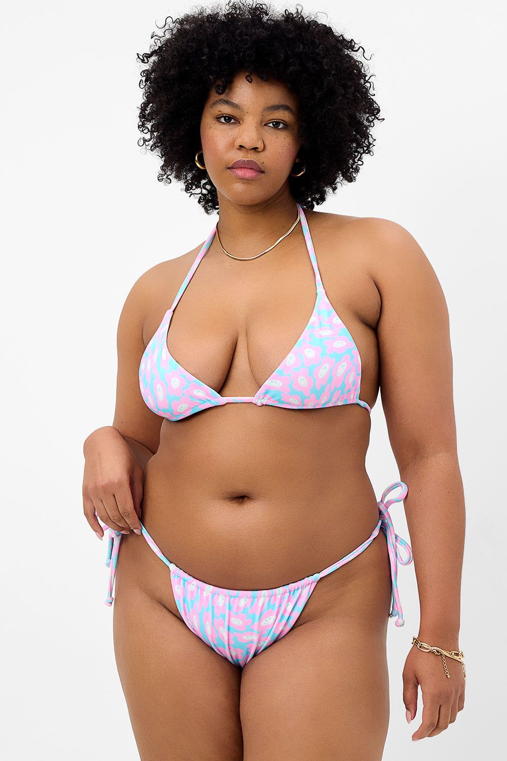 Tia Terry String Bikini Bottom - Daisy Dream - Extended sold by Frankie's Bikinis product image thumbnail 2