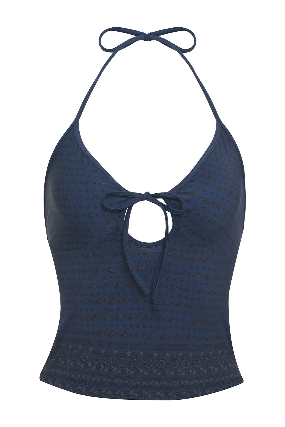 Adriana Halter Tankini Bikini Top - Indigo Dusk sold by Frankie's Bikinis product image thumbnail 4