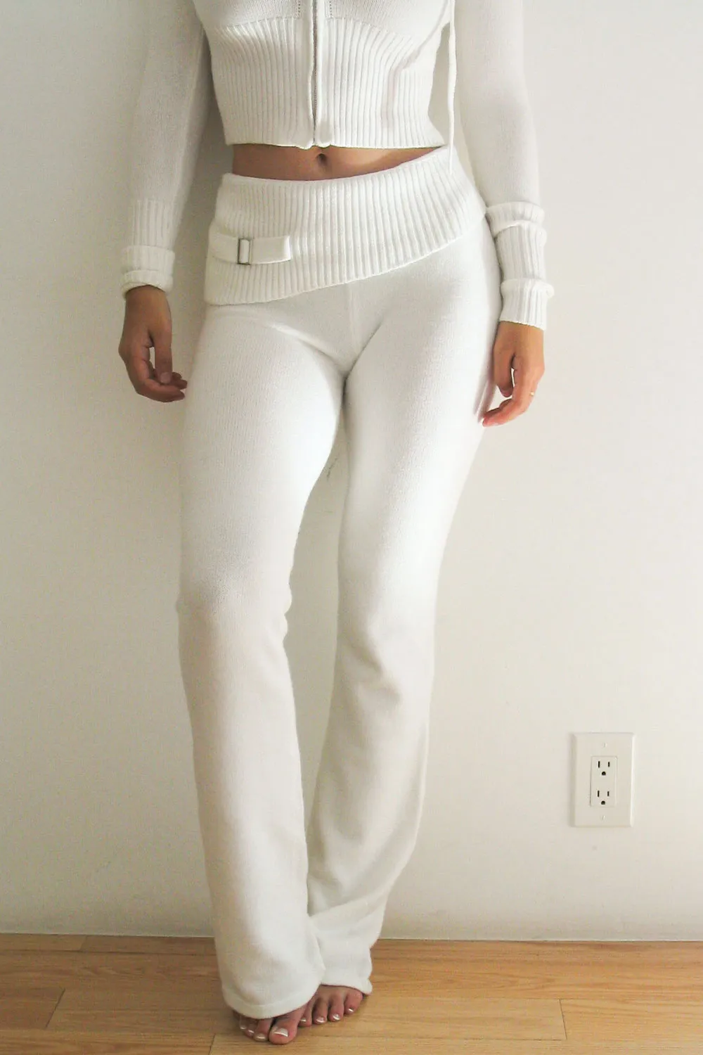 Fleur Cloud Knit Low Rise Pant - Snow White sold by Frankie's Bikinis