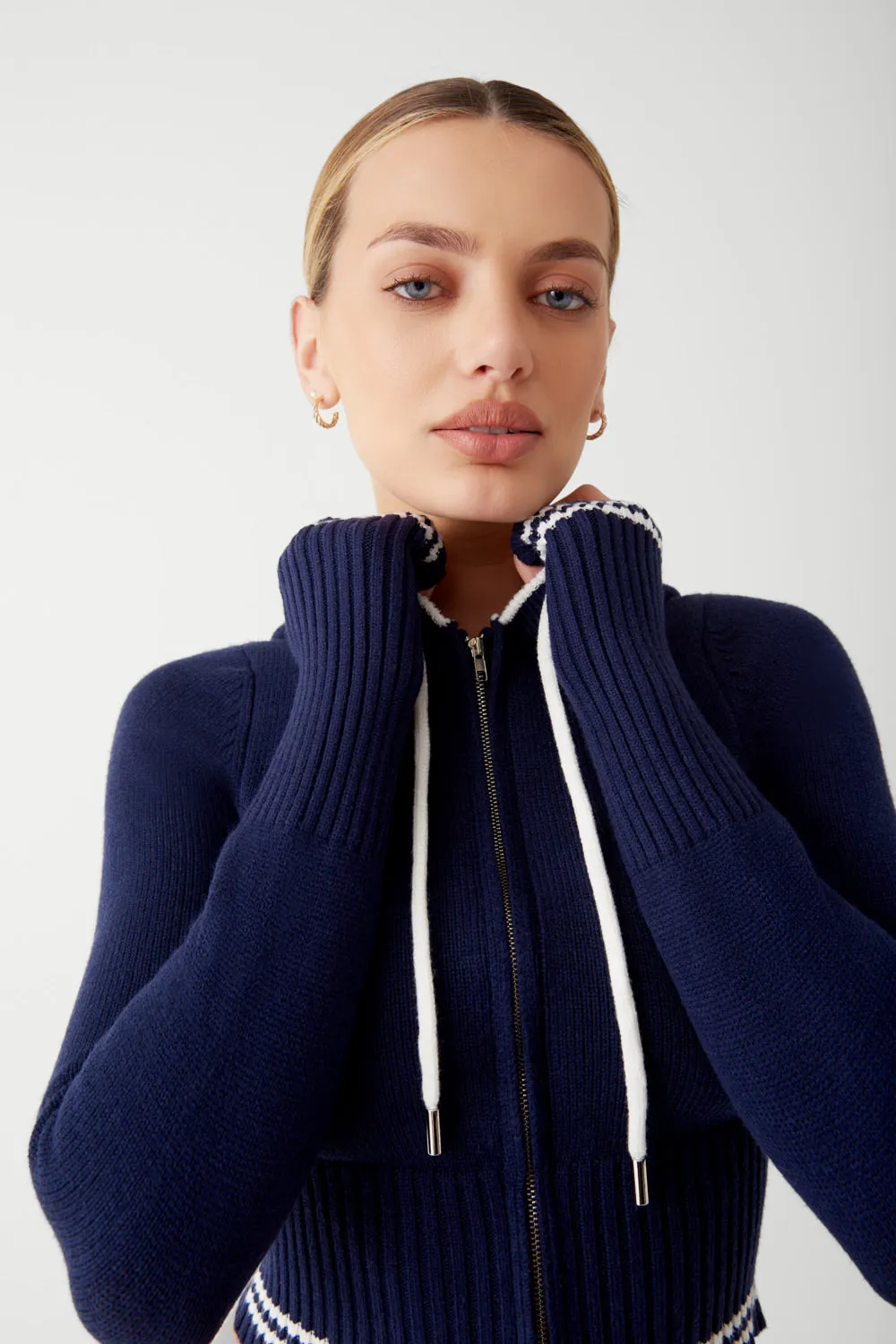 Aimee Cloud Knit Zip Up Hoodie - Starlight sold by Frankie's Bikinis product image thumbnail 5