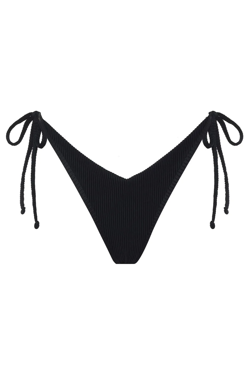 Connor Ribbed Cheeky Bikini Bottom - Black sold by Frankie's Bikinis product image thumbnail 5