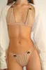 Tia Ribbed String Bikini Bottom - Suntanned sold by Frankie's Bikinis