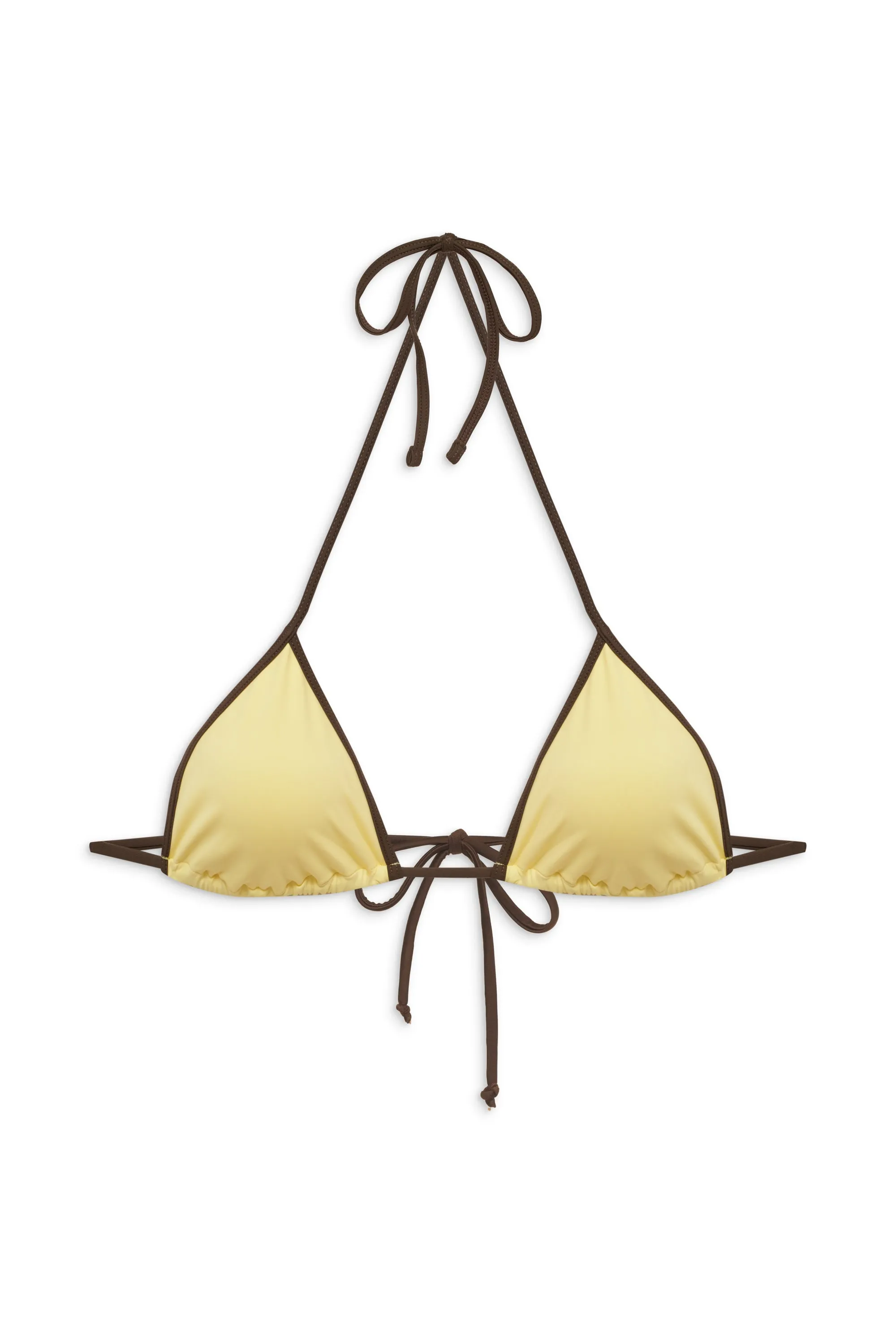 Nick Triangle Halter Bikini Top - Banana Cream sold by Frankie's Bikinis product image thumbnail 2