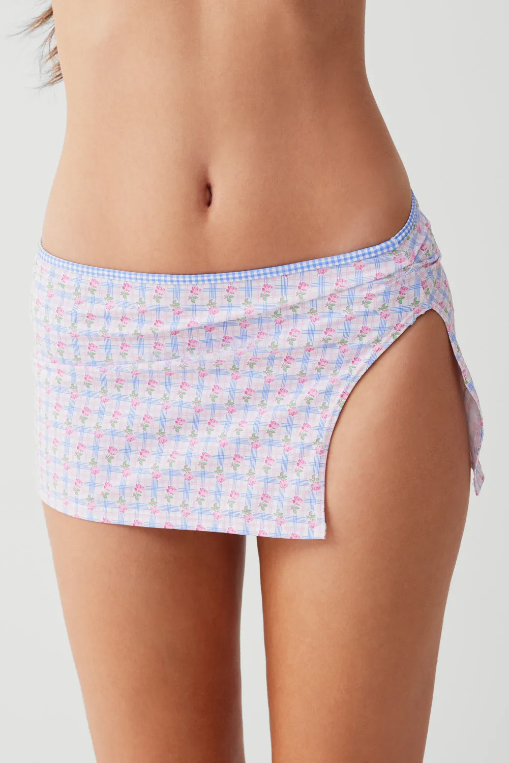 Marly Plaid Mini Skirt - Rose Picnic sold by Frankie's Bikinis product image thumbnail 4