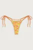 Divine Floral Skimpy Bikini Bottom - Marigold Gingham sold by Frankie's Bikinis