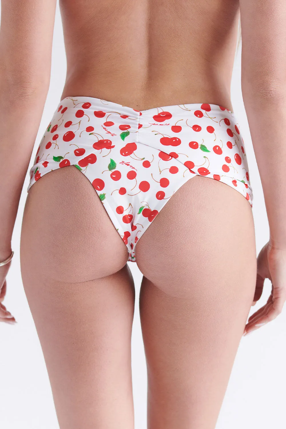x SYDNEY SWEENEY Missy Cheeky Bikini Bottom - Cherry Bomb sold by Frankie's Bikinis
