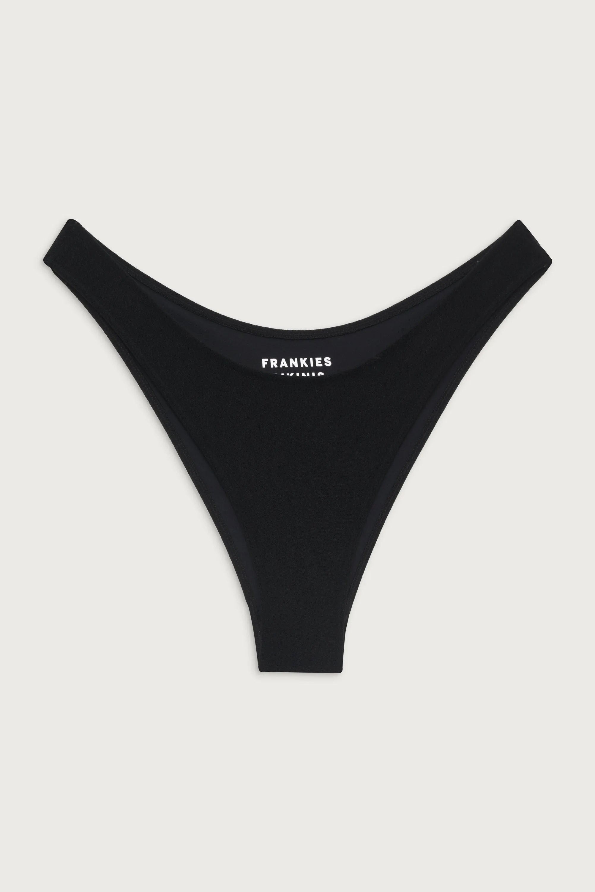 Dove Terry Classic Bikini Bottom - Black sold by Frankie's Bikinis product image thumbnail 2