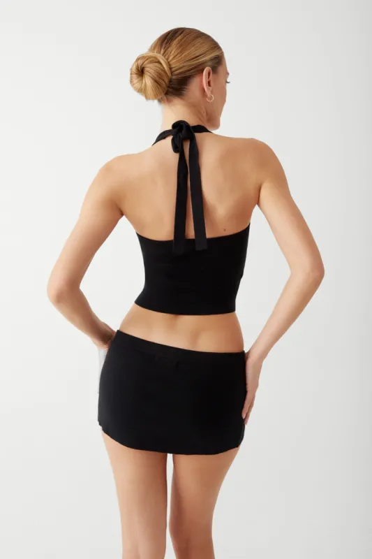 Marialla Knit Mini Skort - Black sold by Frankie's Bikinis