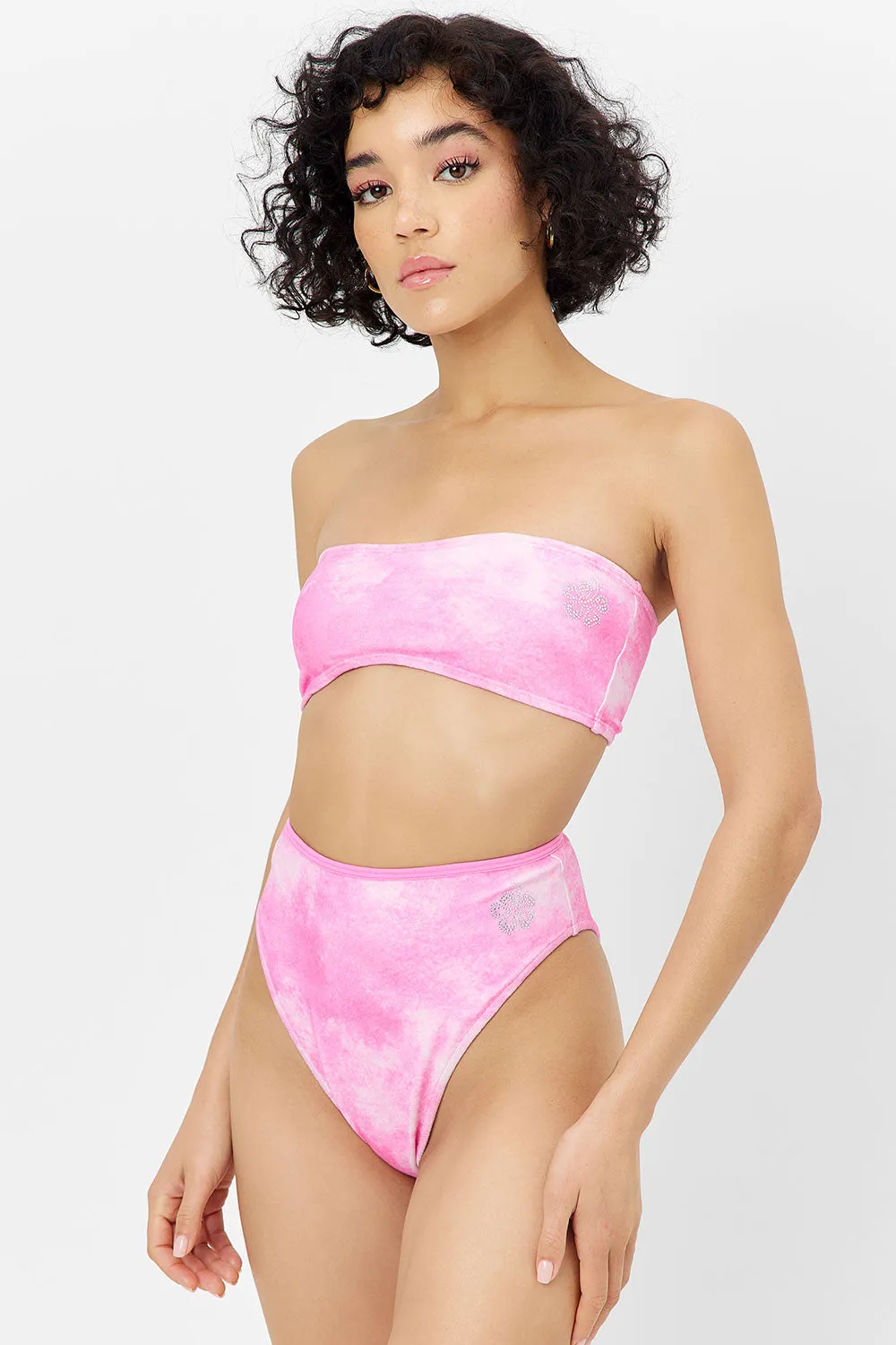 Anne Terry Full Coverage Bikini Bottom - Distorted Pink Dye sold by Frankie's Bikinis product image thumbnail 5