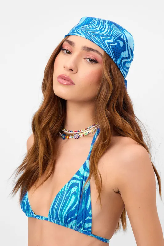 Heidi Satin Head Scarf - Electric sold by Frankie's Bikinis