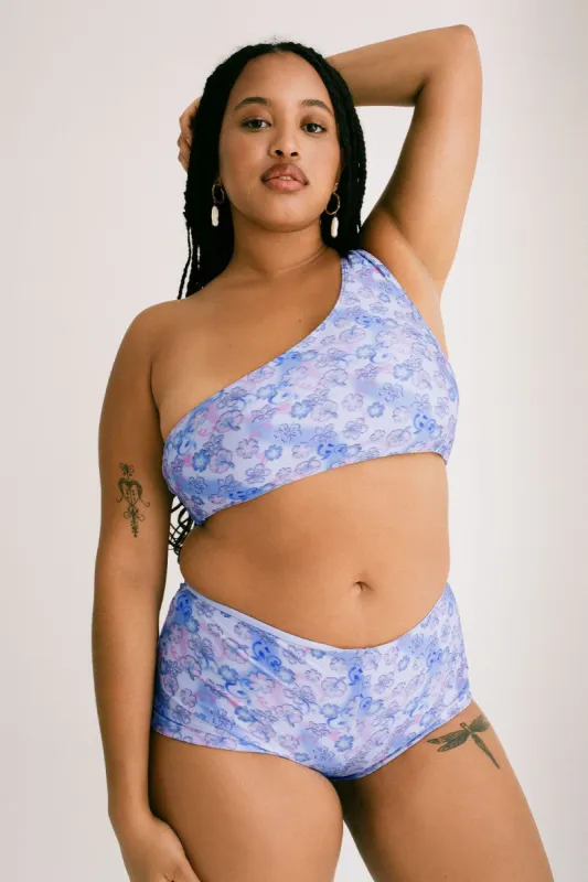 Barb One Shoulder Shine Bikini Top - City of Angels - Extended sold by Frankie's Bikinis