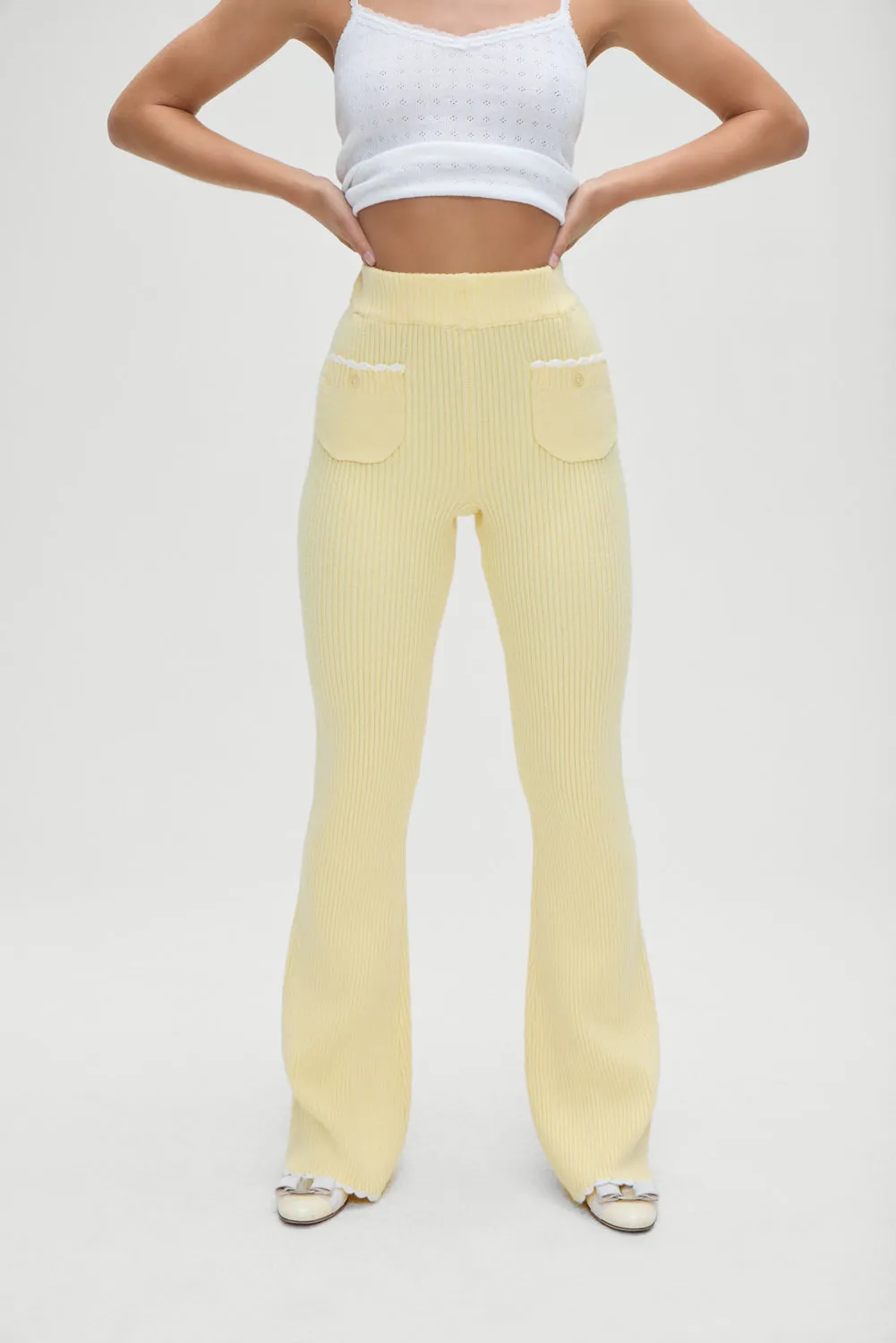 Camden Knit Pants - Vanilla Sugar sold by Frankie's Bikinis product image thumbnail 4