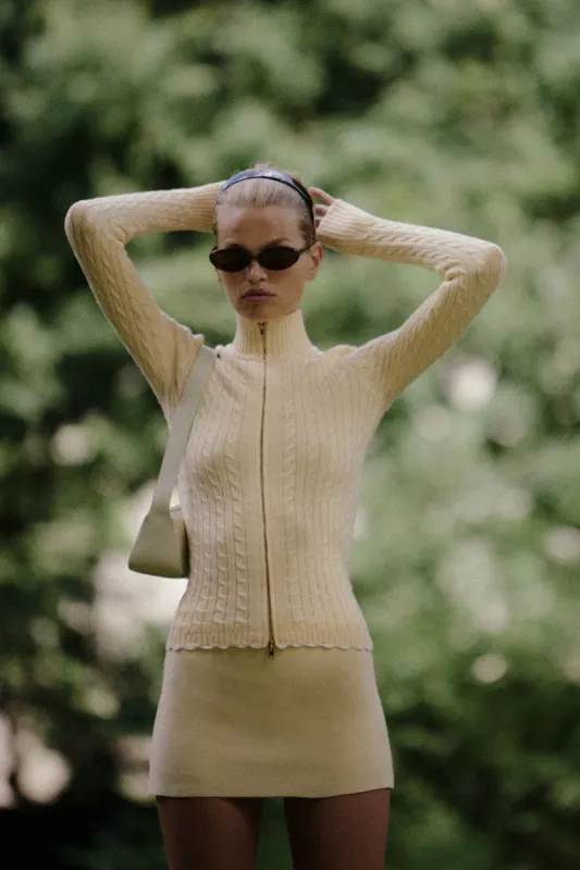 Carter Cable Knit Sweater - Vanilla Sugar sold by Frankie's Bikinis