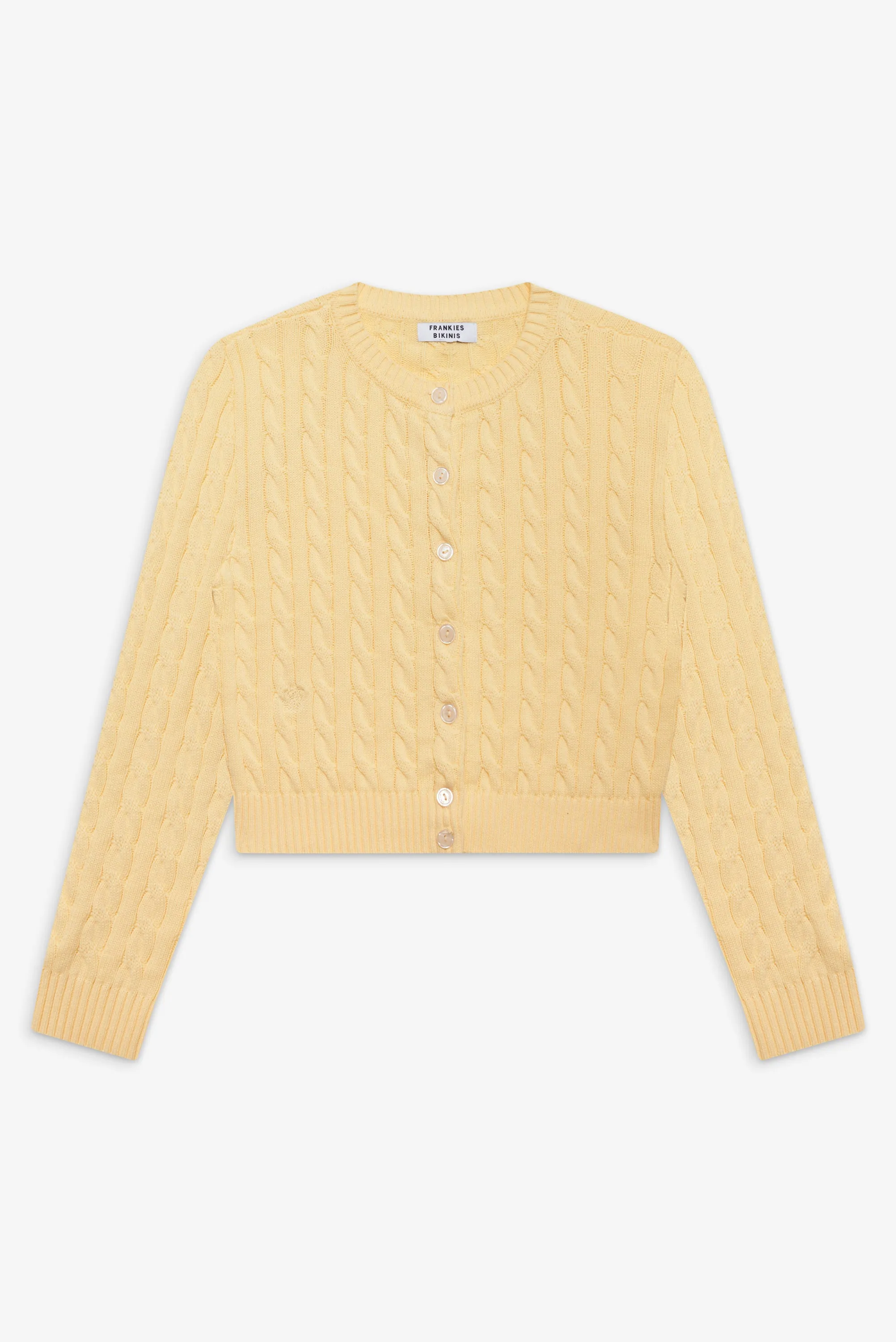Dudley Cable Knit Cardigan - Vanilla Sugar sold by Frankie's Bikinis product image thumbnail 3