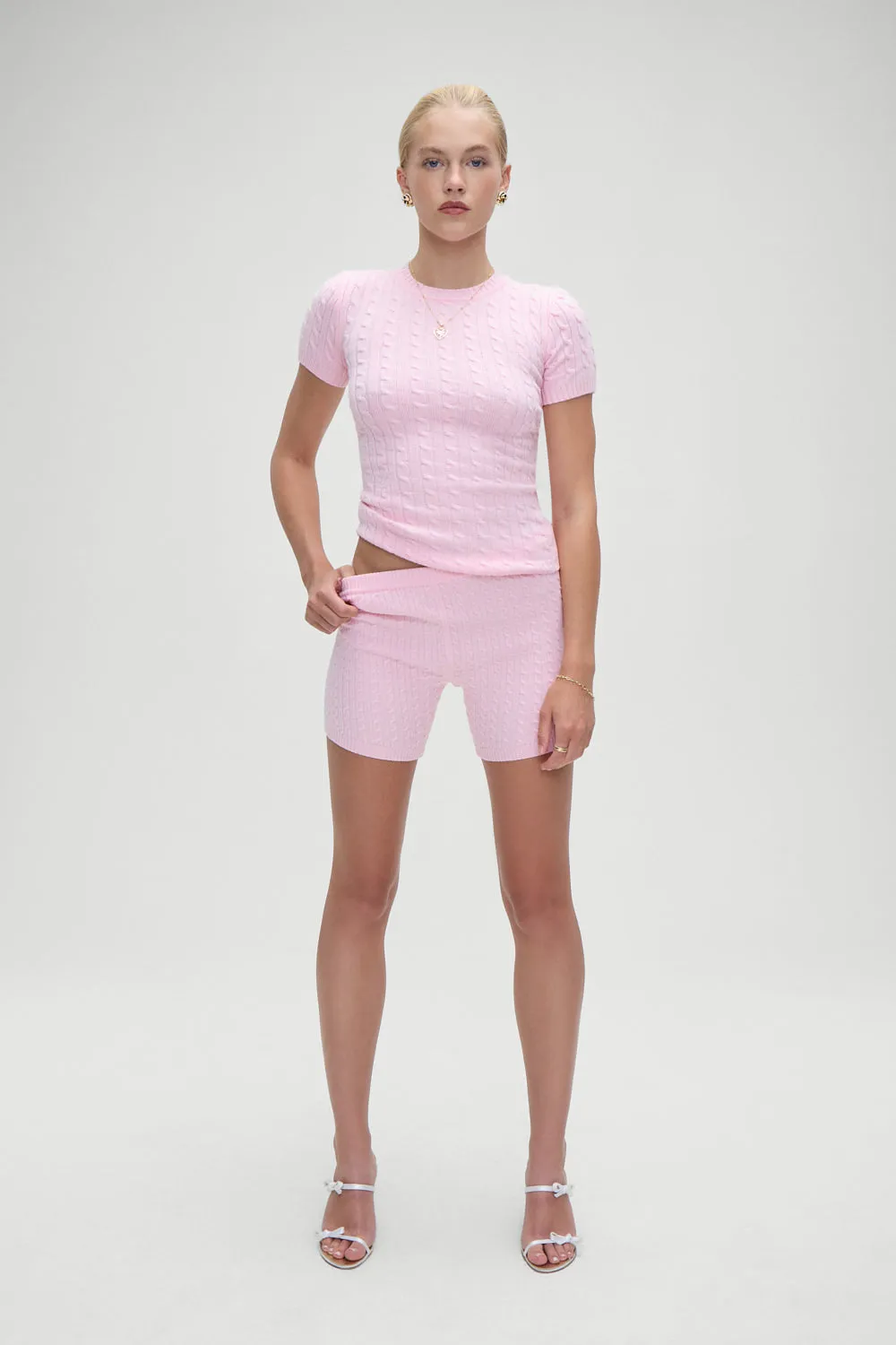 Ariel Knit Shorts - Cozy Pink sold by Frankie's Bikinis product image thumbnail 4