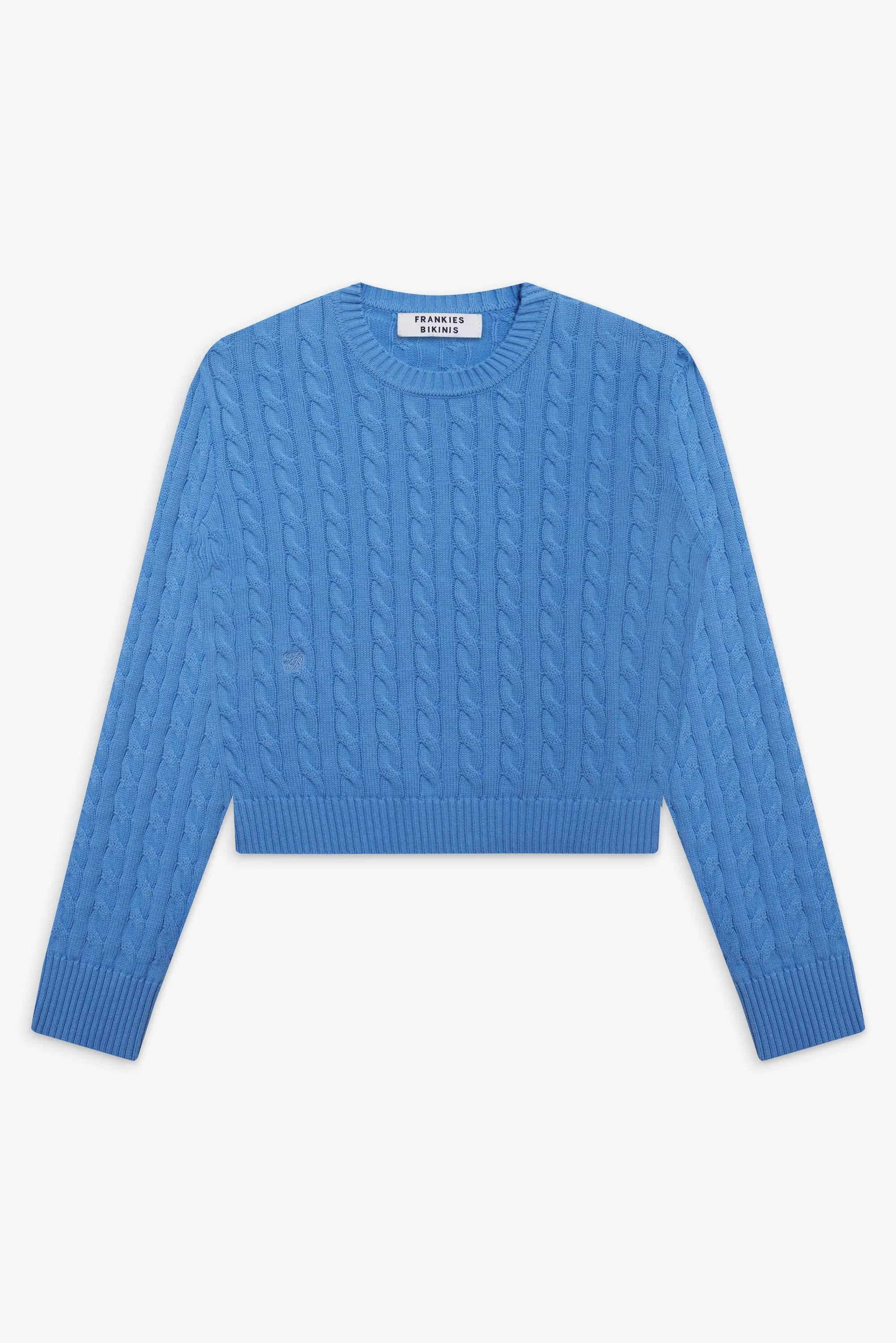 Varsity Cable Knit Sweater - Blue Moon sold by Frankie's Bikinis product image thumbnail 3