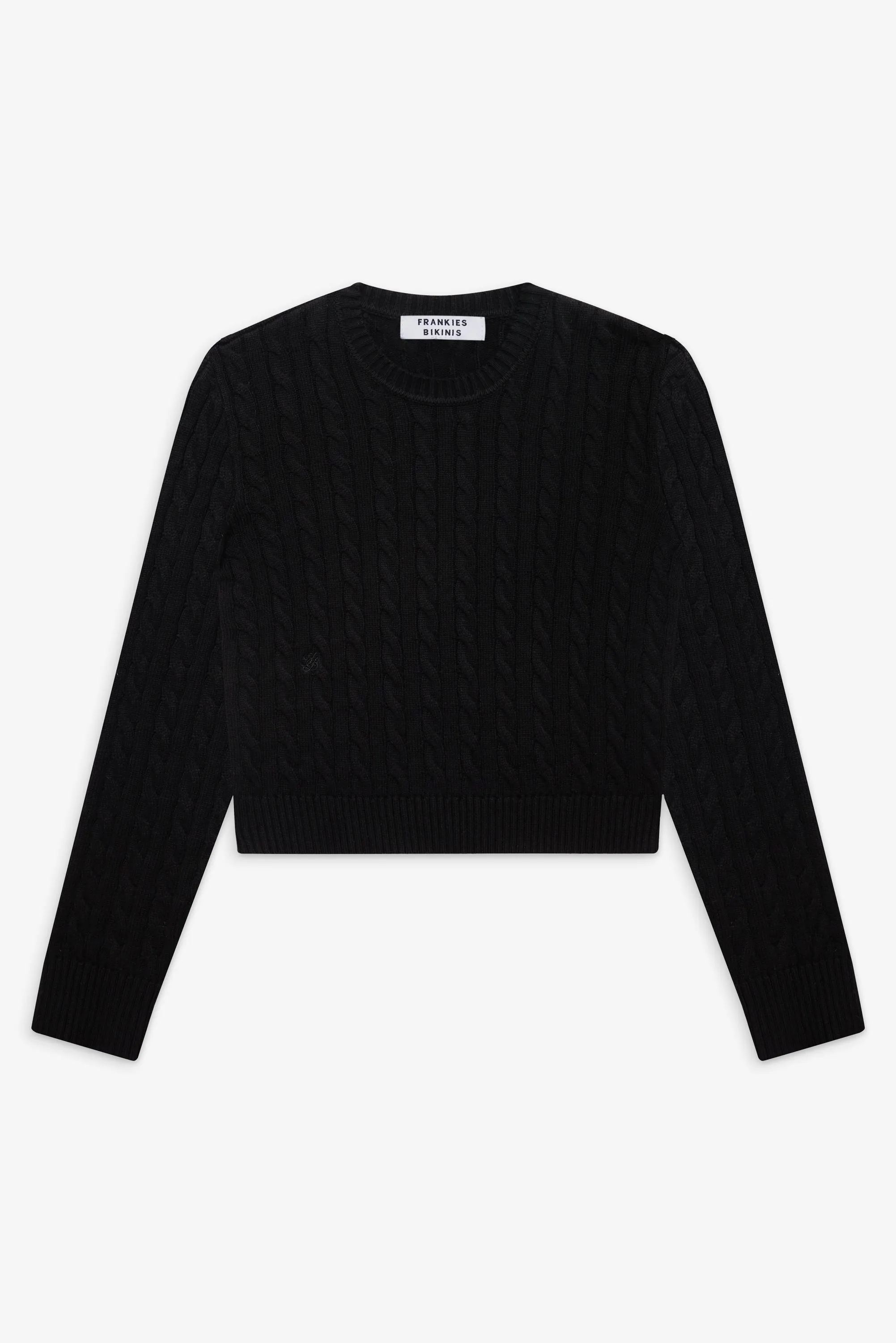 Varsity Cable Knit Sweater - Black sold by Frankie's Bikinis product image thumbnail 3