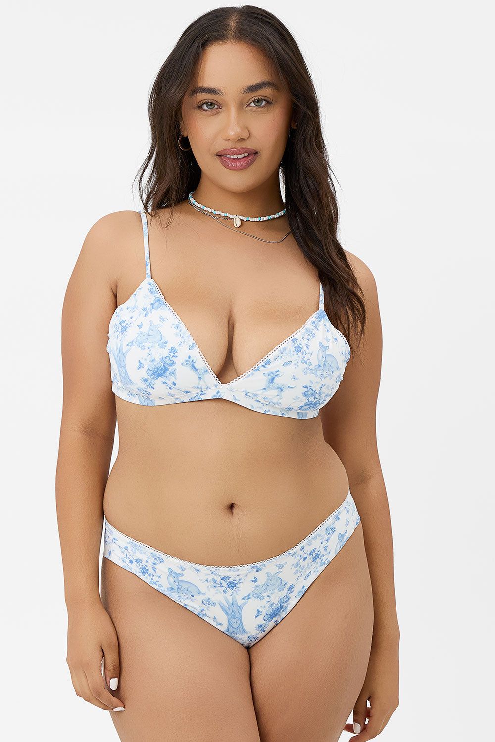 x GIGI HADID Dawson Cheeky Bikini Bottom - Yomi Toile Blue - Extended sold by Frankie's Bikinis product image thumbnail 3