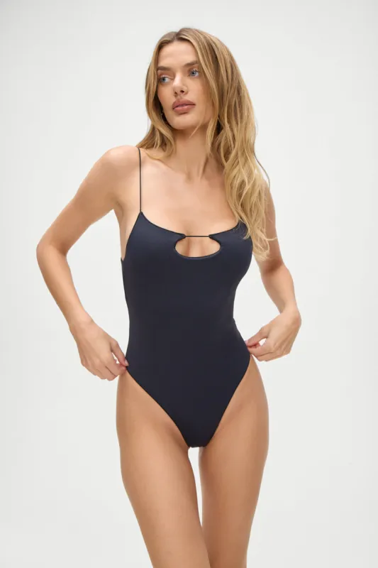 Rutherford Cheeky One Piece Swimsuit - Black sold by Frankie's Bikinis