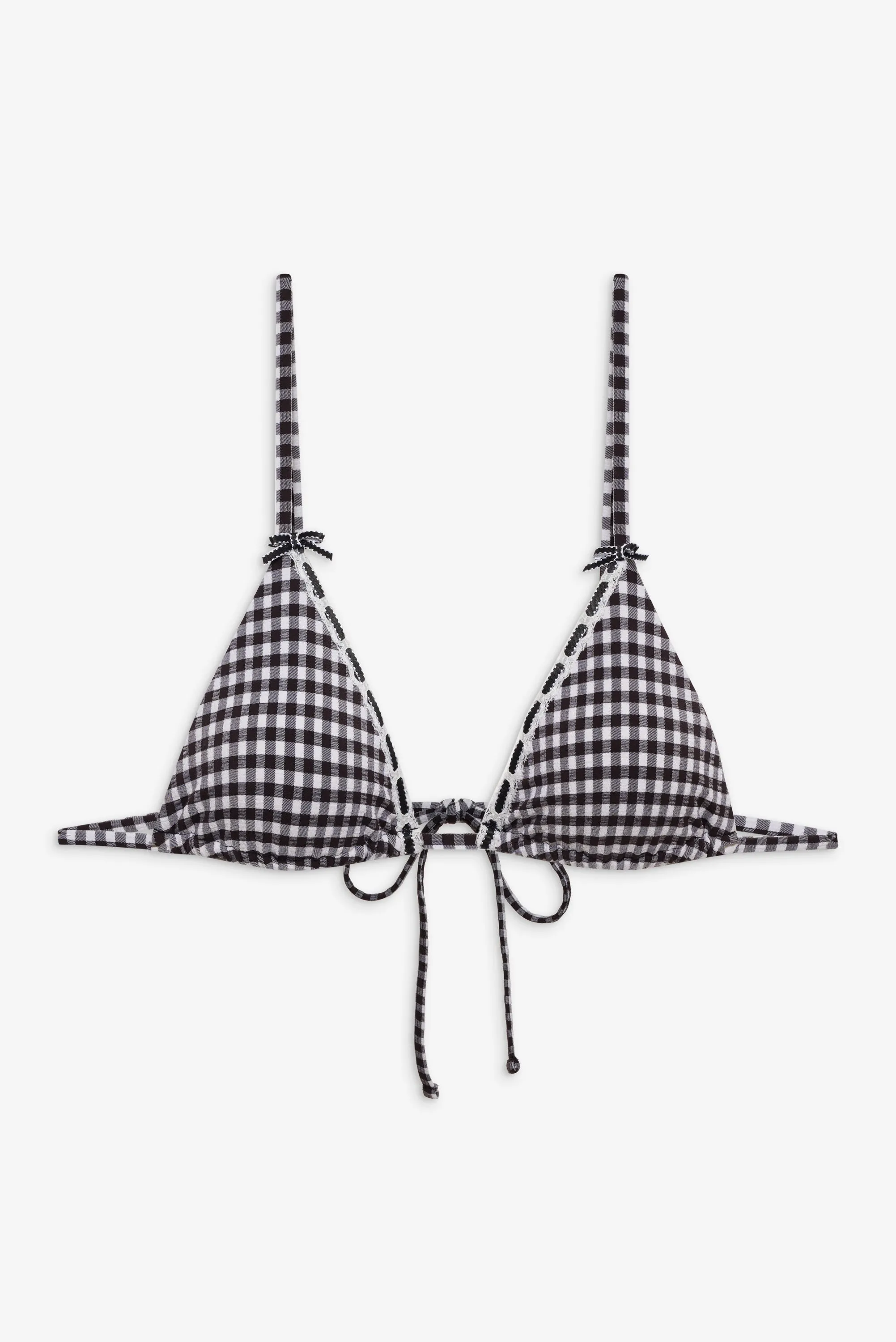 Lumia Gingham Triangle Bikini Top - Blackberry Gingham sold by Frankie's Bikinis product image thumbnail 3
