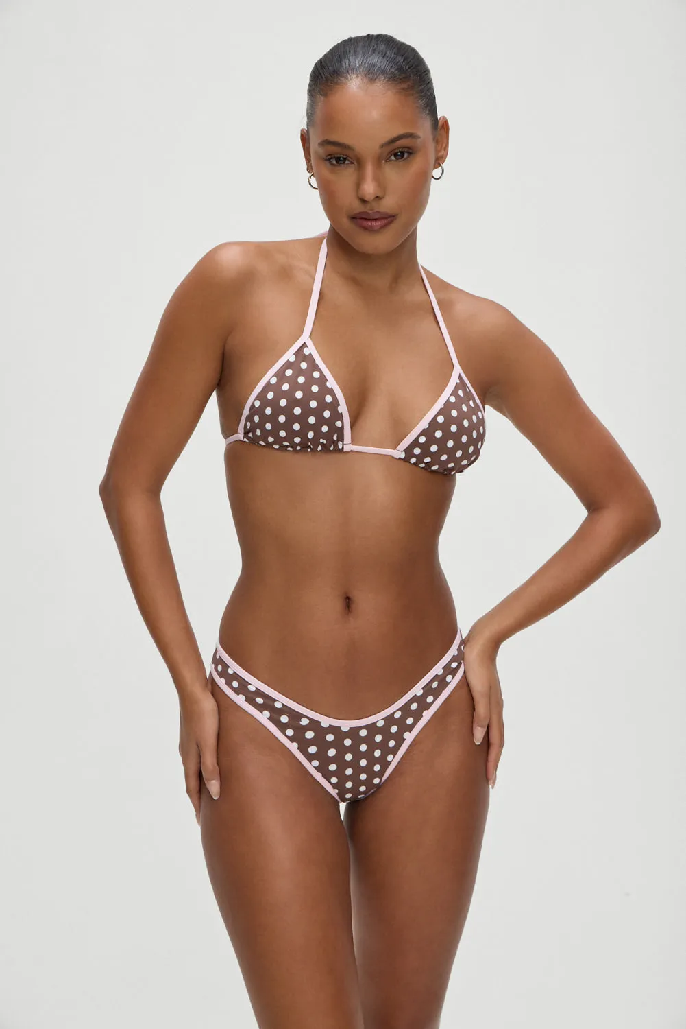 Full Moon Micro Bikini Bottom - Cocoa Dot sold by Frankie's Bikinis product image thumbnail 2