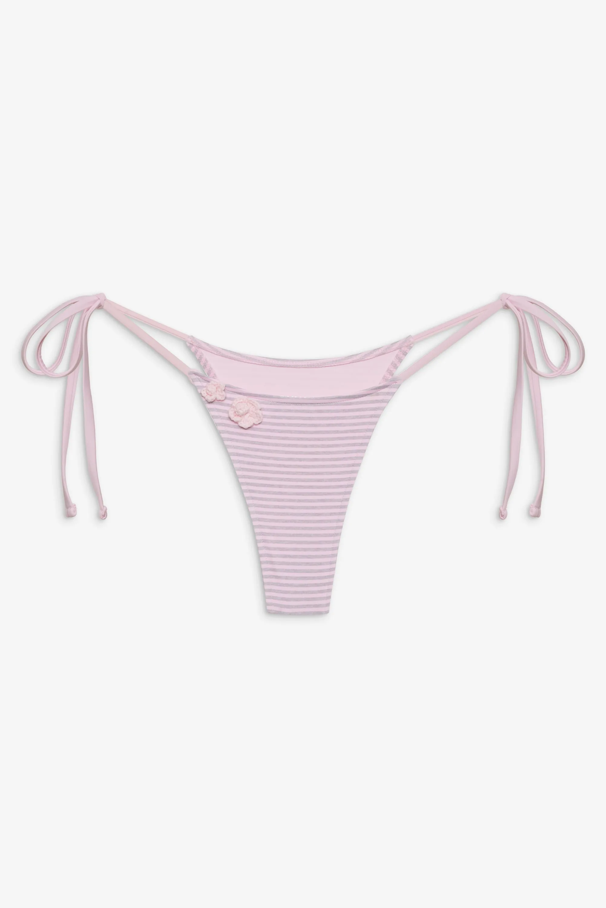 Divine Skimpy String Bikini Bottom - Rosewater Stripe sold by Frankie's Bikinis product image thumbnail 3