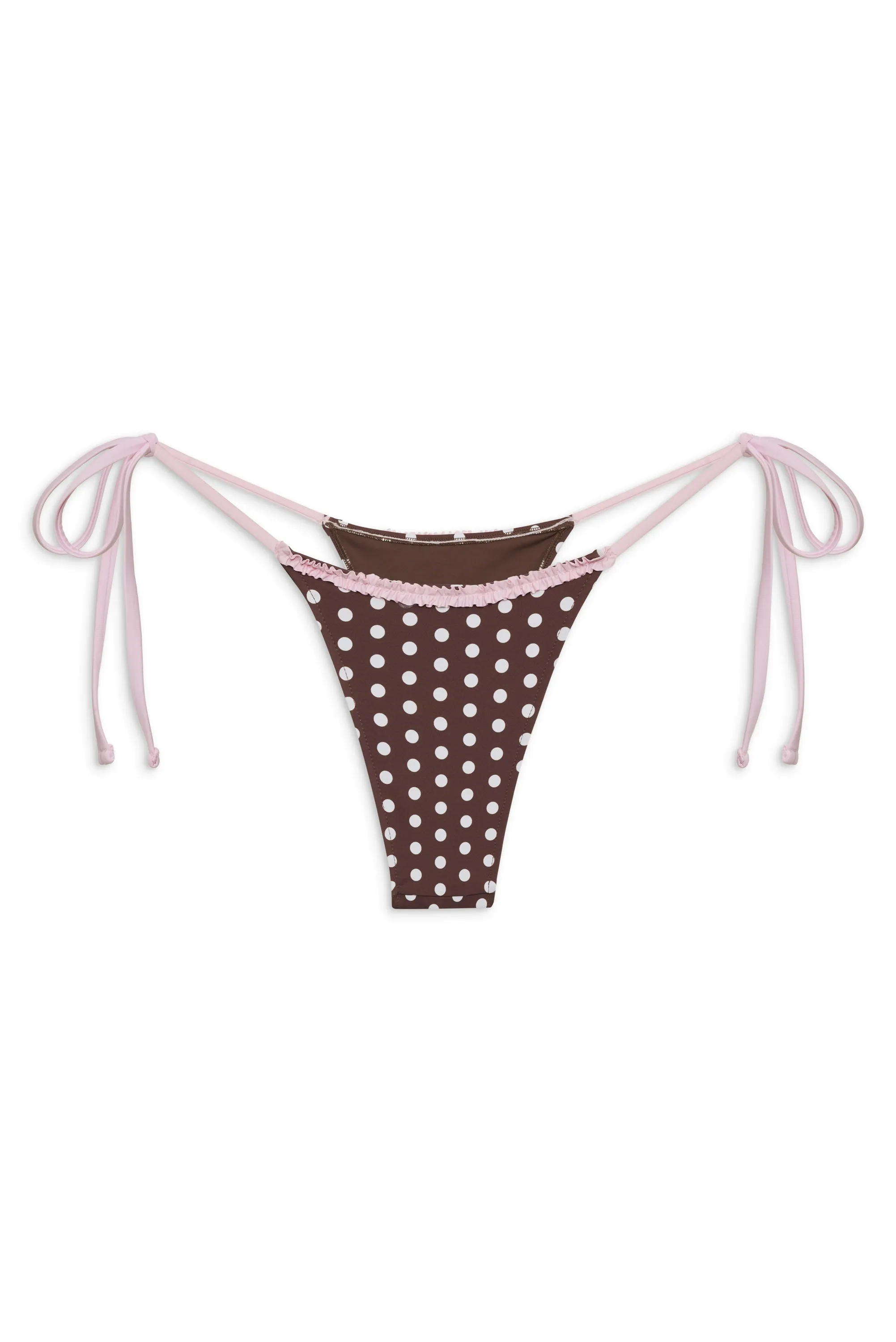 Divine Skimpy String Bikini Bottom - Cocoa Dot sold by Frankie's Bikinis product image thumbnail 3