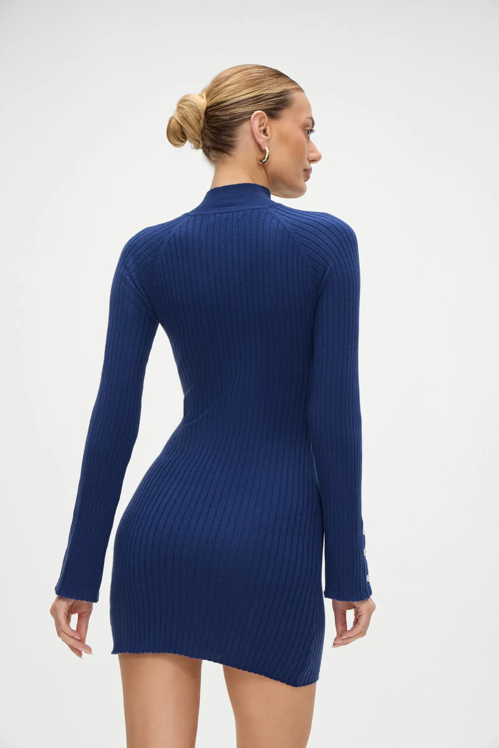 Isla Long Sleeve Mini Dress - Midnight Blue sold by Frankie's Bikinis product image thumbnail 2