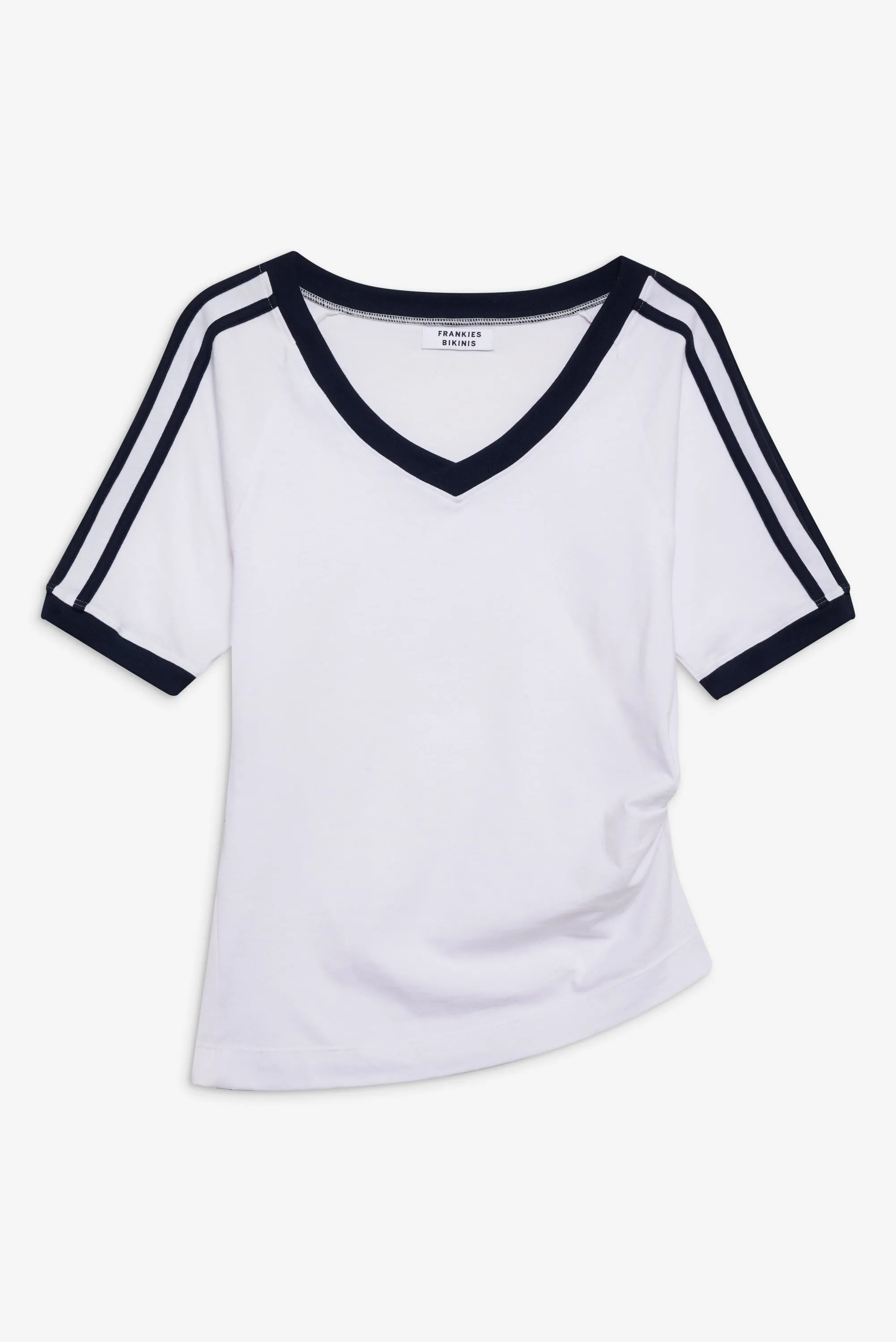 Bodega V Neck Shirt - White sold by Frankie's Bikinis product image thumbnail 3