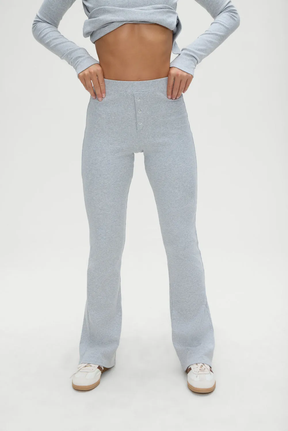 Blair Cotton Pants - Heather Grey sold by Frankie's Bikinis