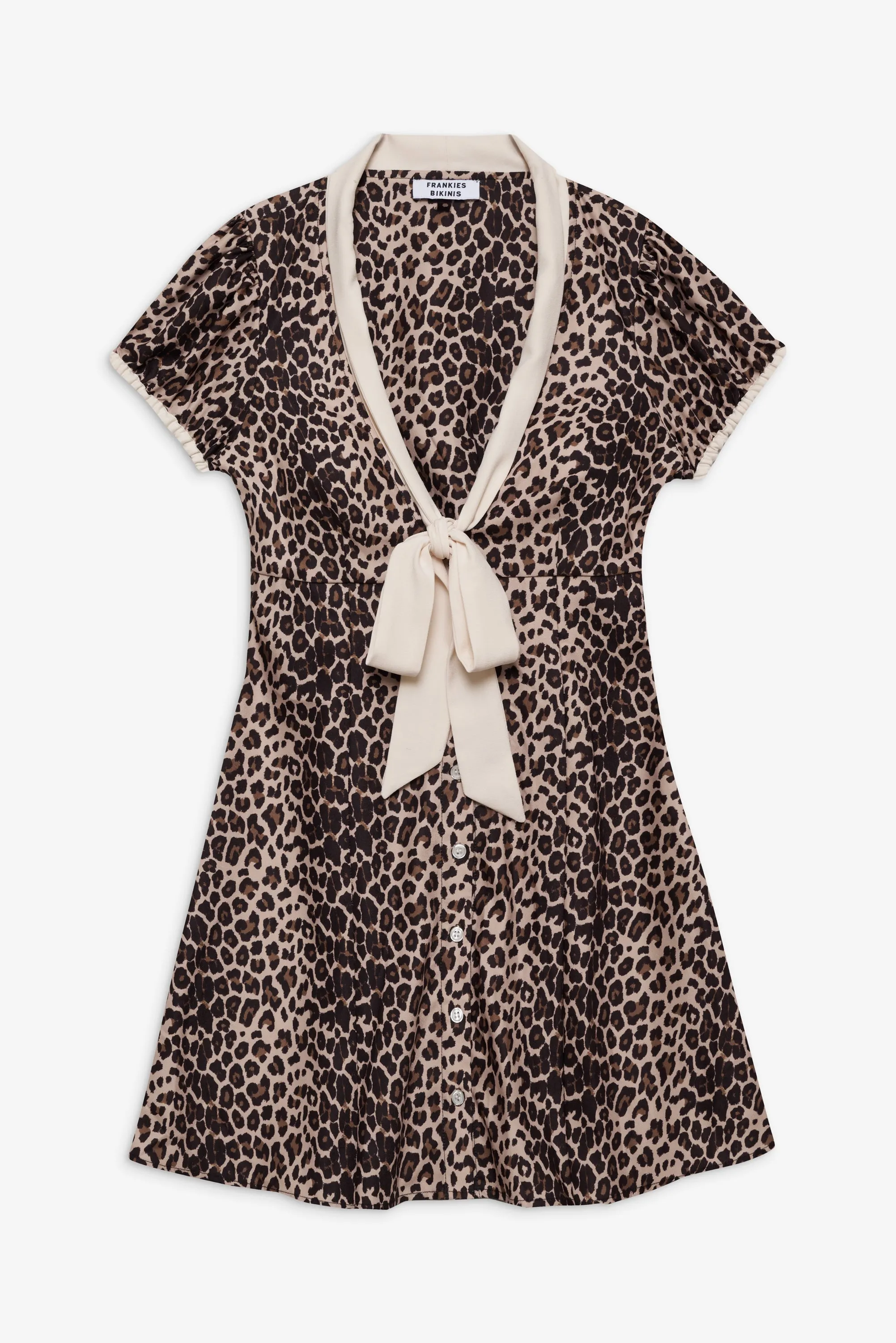 Manhattan Button Up Mini Dress - Cheetah sold by Frankie's Bikinis product image thumbnail 3