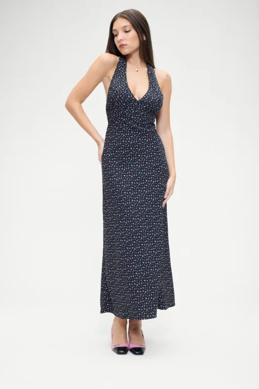 Madeleine Floral Maxi Dress - Midnight Flower sold by Frankie's Bikinis