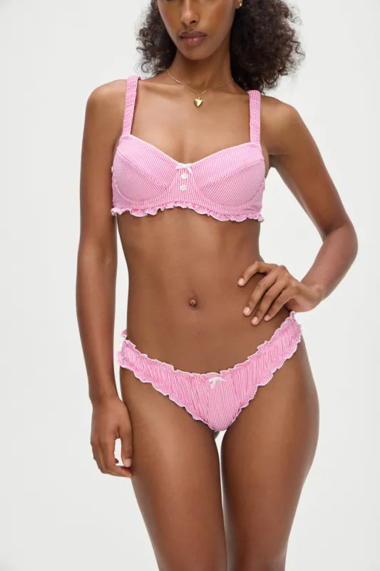 Beloved Bikini Bottom - Pink Stripe sold by Frankie's Bikinis
